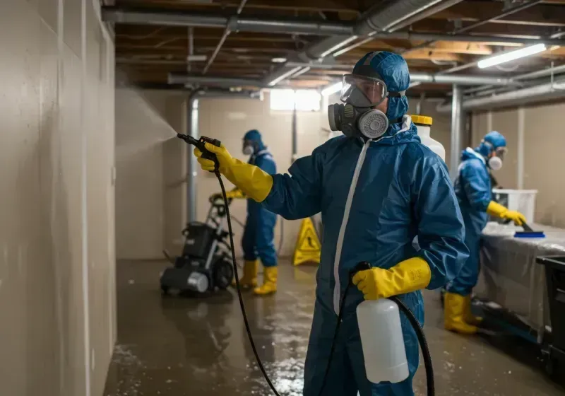 Basement Sanitization and Antimicrobial Treatment process in Southport, NY